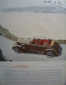 Cadillac On Storm King Highway Ad 1936