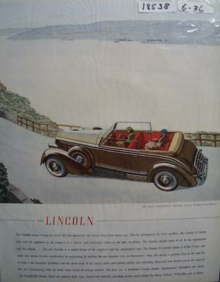 Cadillac On Storm King Highway Ad 1936