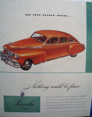 Lincoln Nothing Could Be Finer Ad 1946