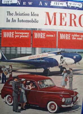 Mercury With Amazing Thrift Ad 1941