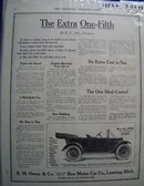 Reo Auto Extra One-Fifth Ad 1913