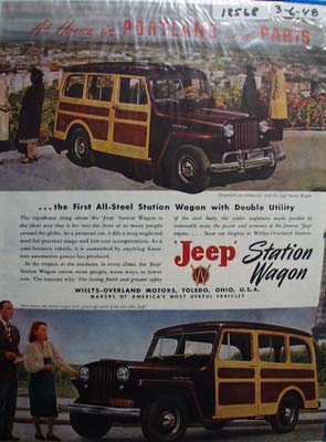 Jeep Portland or Paris Ad 1948
