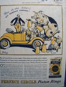 Perfect Circle Piston Rings Empty Pockets Ad 1933