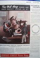 Perfect Circle Piston Rings Oil Hog Out Ad 1936