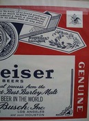 Budweiser Placeman/Sign Ad 1965