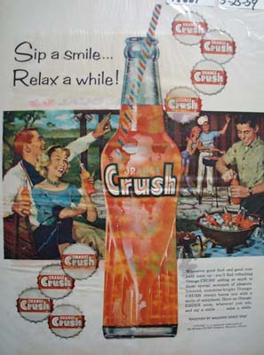 Crush Sip A Smile Ad 1959