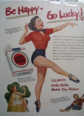 Lucky Strike & Ballerina Ad 1951