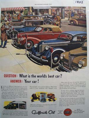 Gulfpride worlds finest oil Ad 1943.