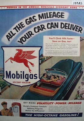Mobilgas the high-octane gasoline Ad 1953
