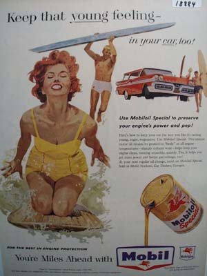 Mobil keep that young feeling Ad 1958.