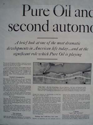 Pure oil Americas Automobile revolution Ad 1957