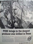 Pure Texas 3 mile deep discovery Ad 1960