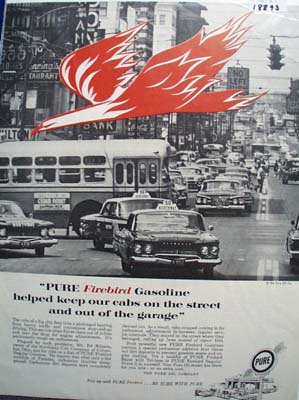 Pure firebird gasoline Ad 1961.