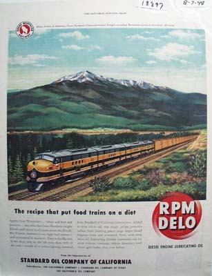 RPM Delo the diet recipe for trains Ad 1948.