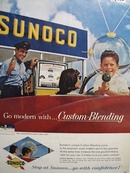 Sunoco go modern with costume-blending Ad 1962