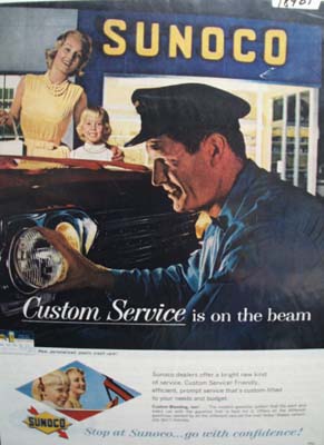 Sunoco custom service Ad 1962.
