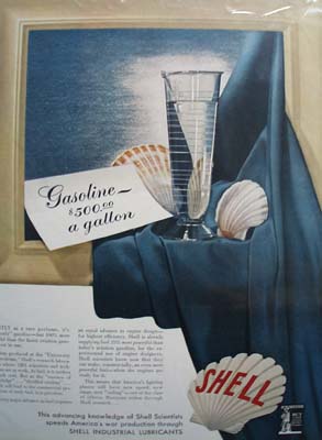 Shell unique advance gas Ad 1942.