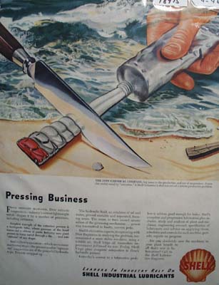 Shell pressing business Ad 1946.