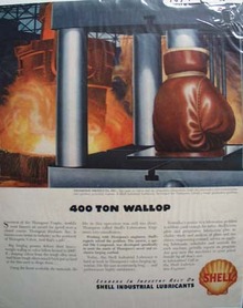 Shell 400 ton wallop Ad 1946