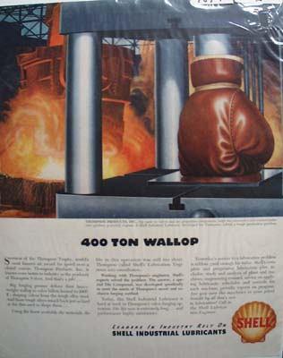 Shell 400 ton wallop Ad 1946