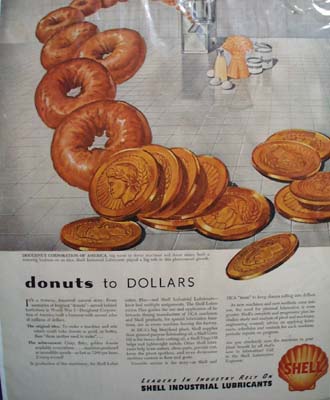Shell donuts to dollars Ad 1946.