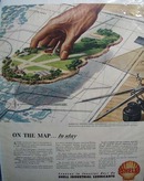 Shell on the map to stay. Ad was published 2/47.