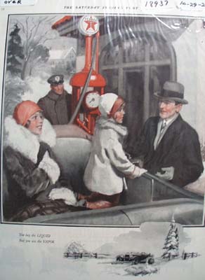 Texaco you buy the liquid but use the vapor Ad 1927