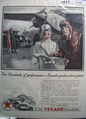 Texaco a new standard of performance Ad 1928