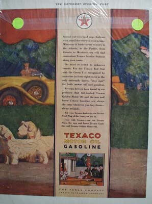 Texaco take a tour Ad 1929