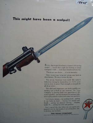 Texaco supports are young men Ad 1943.