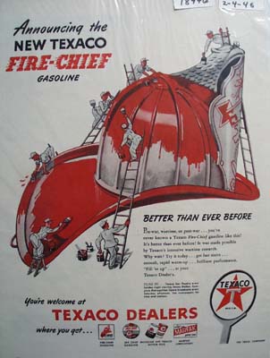 Texaco fire-chief gas better than ever Ad 1946 Ad