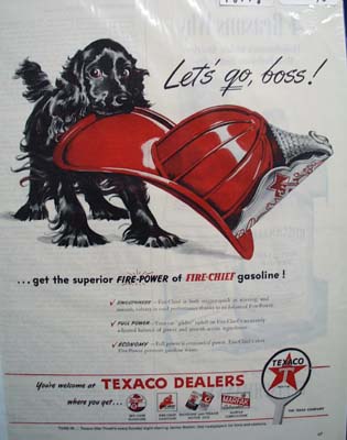 Texaco lets go, boss Ad 1946.