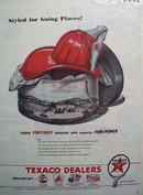 Texaco fire-chief gasoline styled for going places Ad 1946.
