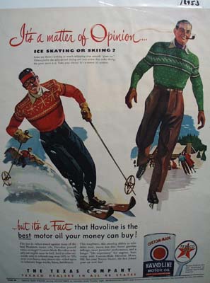 Texaco Havoline best motor oil for you money Ad 1951.