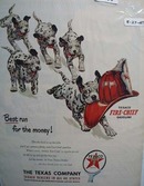 Texaco Fire-Chief gasoline is the best run for your money Ad 1951