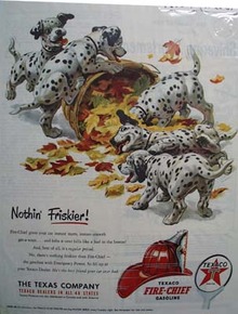 Texaco Fire-Chief gasoline nothing Friskier Ad 1951