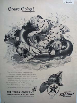 Texaco Fire-Chief gasoline real driving pleasure Ad 1953