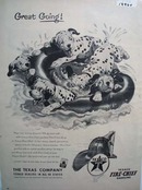 Texaco Fire-Chief gasoline real driving pleasure Ad 1953