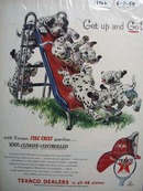 Texaco Fire-Chief gasoline gives your car a lot of get up and go Ad 1954.