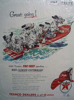 Texaco Fire-Chief gasoline gets you going Ad 1954