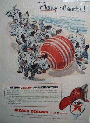 Texaco Fire-Chief gasoline provides plenty of action Ad 1955