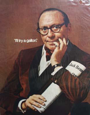 Texaco Sky-Chief gasoline Jack Benny Ad 1968.