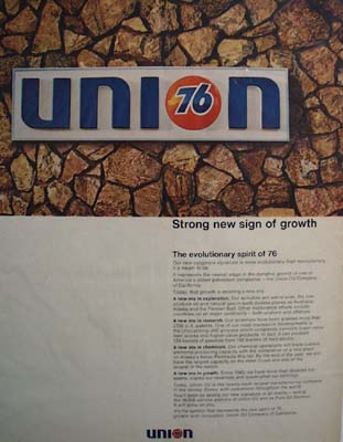 Union 76 oil strong new sign of growth Ad 1968
