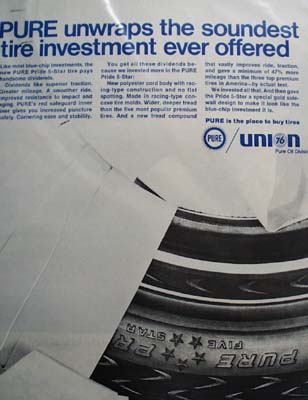 PURE offers the soundest tires ever offered Ad 1968.