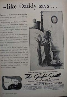 United Gas Pipe Line Co. like daddy says Ad 1942
