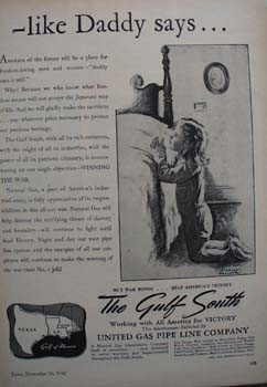 United Gas Pipe Line Co. like daddy says Ad 1942