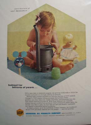 Universal Oil Products Co. babied billions of years Ad 1961.