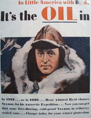 Veedol oil for winter driving Ad 1933.