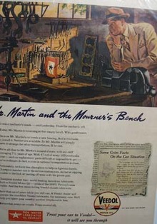 Veedol oil will see you through Ad 1945.
