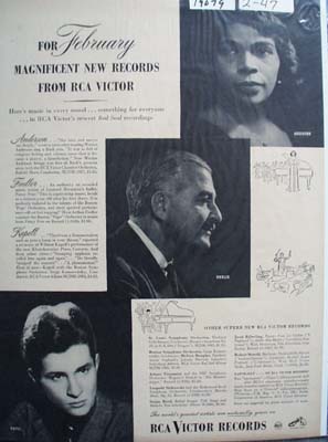 RCA Victor Records for February Ad 1947